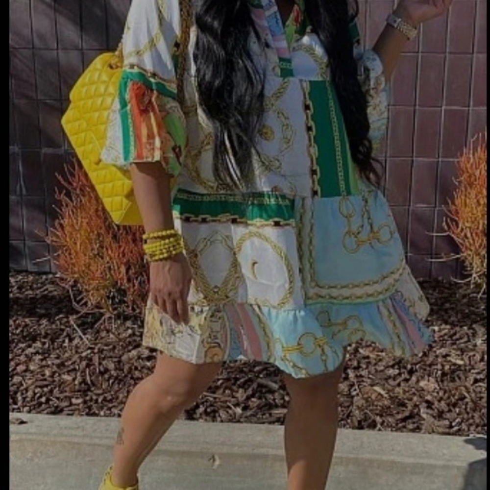 casual multi color dress